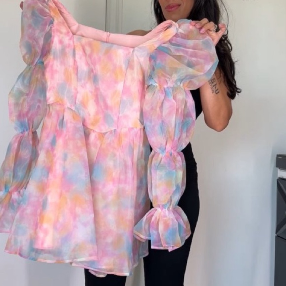 Colorful Spring Dress. Size Small - Picture 2 of 2